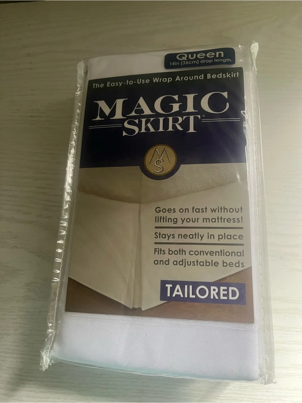 Tailored Wrap-Around Bedskirt - White (Queen)